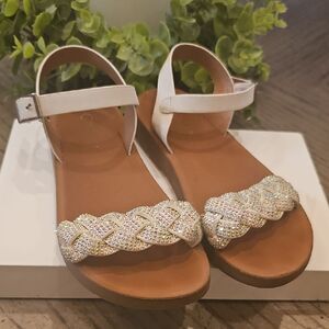 Girls Sandals with Rhinestones Size 1
